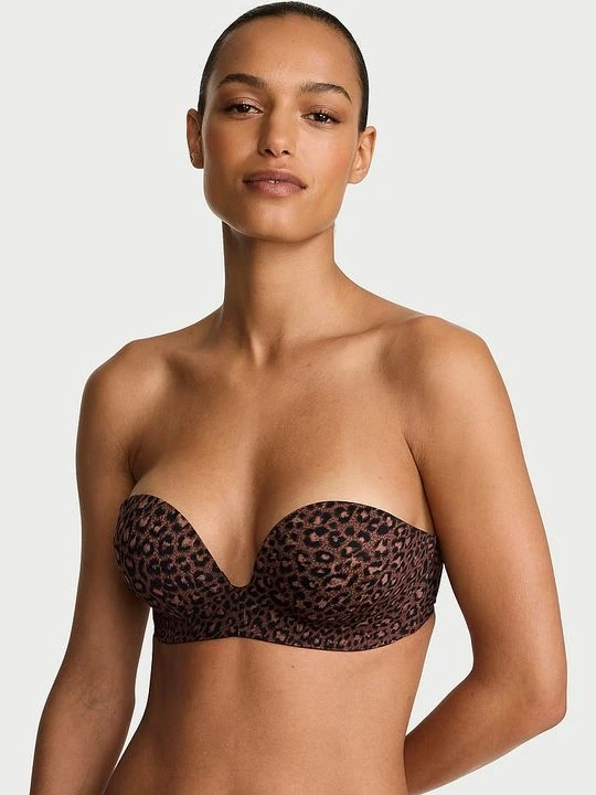 Zdjęcie produktu Victoria's Secret Bare Biustonosz push-up bez ramiączek powiększający o 2 rozmiary Bombshell Motyw zwierzęcy