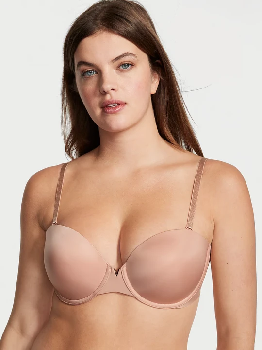 Zdjęcie produktu Victoria's Secret Bare Biustonosz push-up bez ramiączek Sexy Illusions Strapless Beżowy