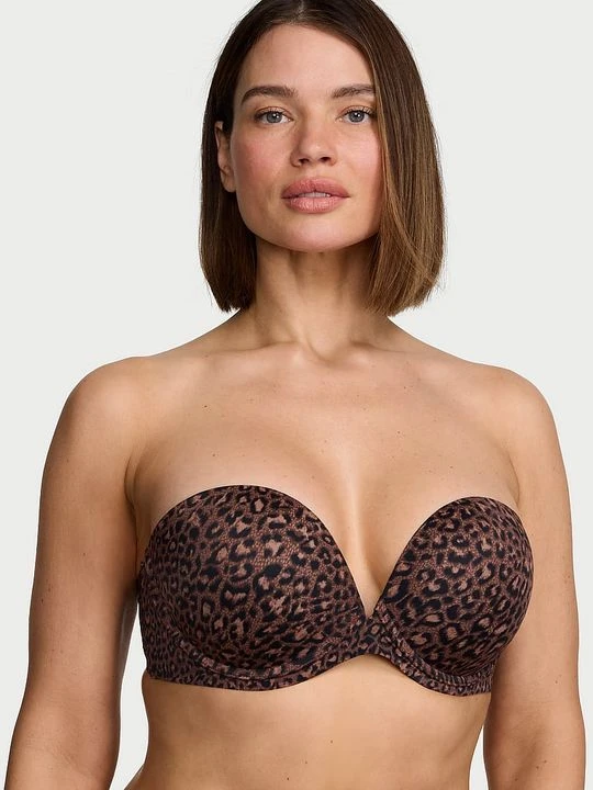 Zdjęcie produktu Victoria's Secret Bare Biustonosz push-up bez ramiączek Strapless Motyw zwierzęcy