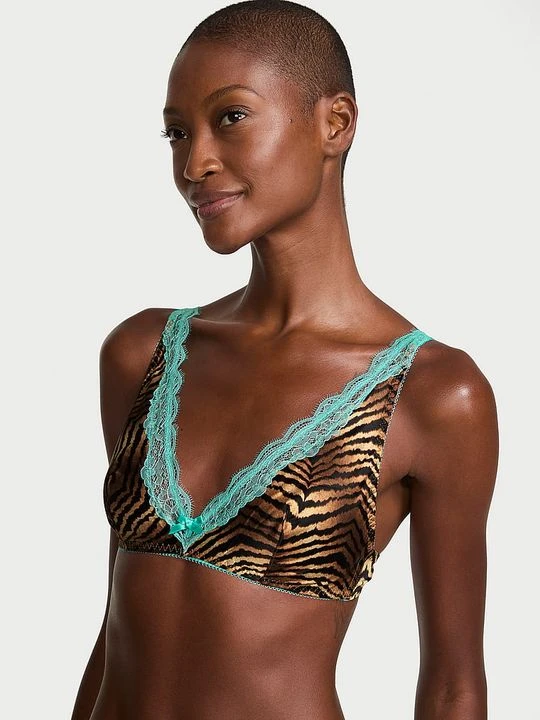 Zdjęcie produktu Victoria's Secret Biustonosz nieusztywniany bez fiszbin satynowy Tease Z nadrukiem