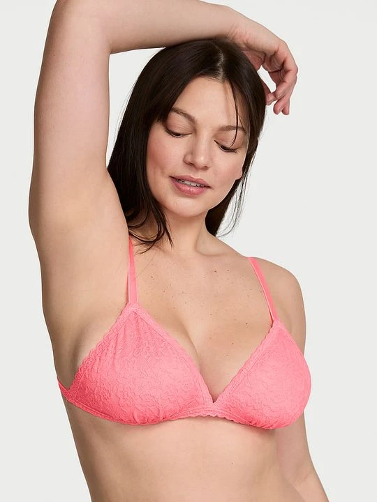 Zdjęcie produktu Victoria's Secret Biustonosz nieusztywniany braletka koronkowy Różowy