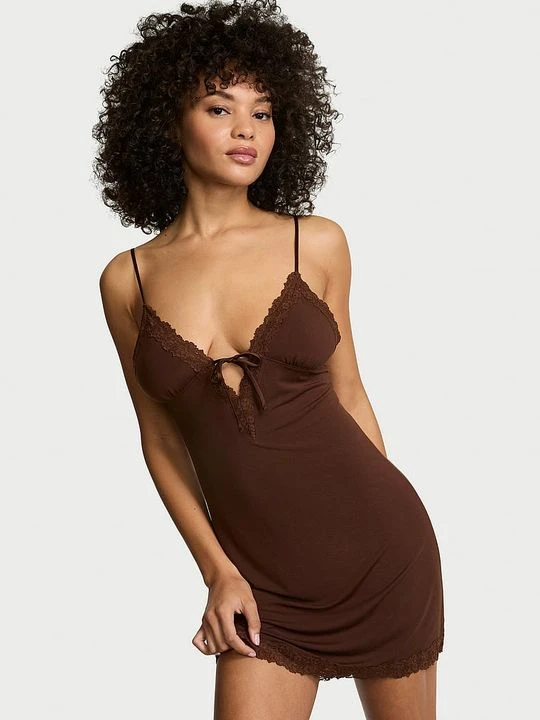Zdjęcie produktu Victoria's Secret Koszula nocna z modalu SoSoft Brązowy