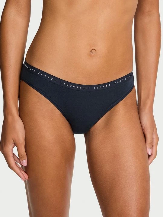 Zdjęcie produktu Victoria's Secret Majtki bawełniane Bikini Niebieski