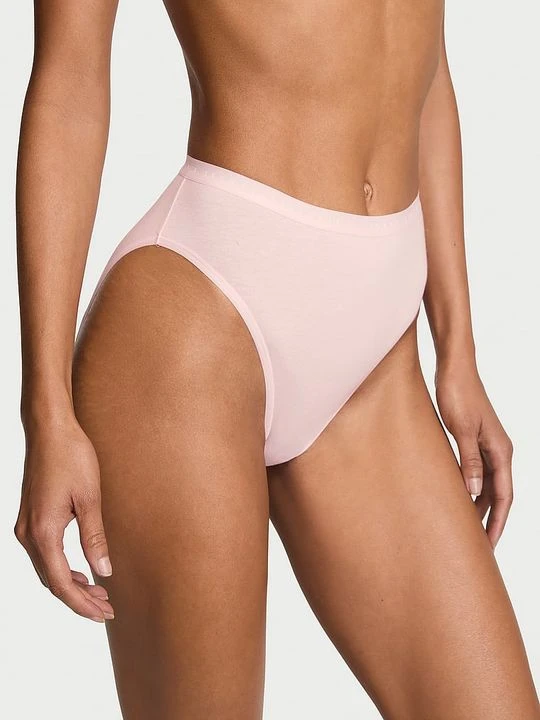 Zdjęcie produktu Victoria' Secret Majtki bawełniane figi z wysoko wyciętymi nogawkami High-Leg Brief Victoria's Secret Różowy