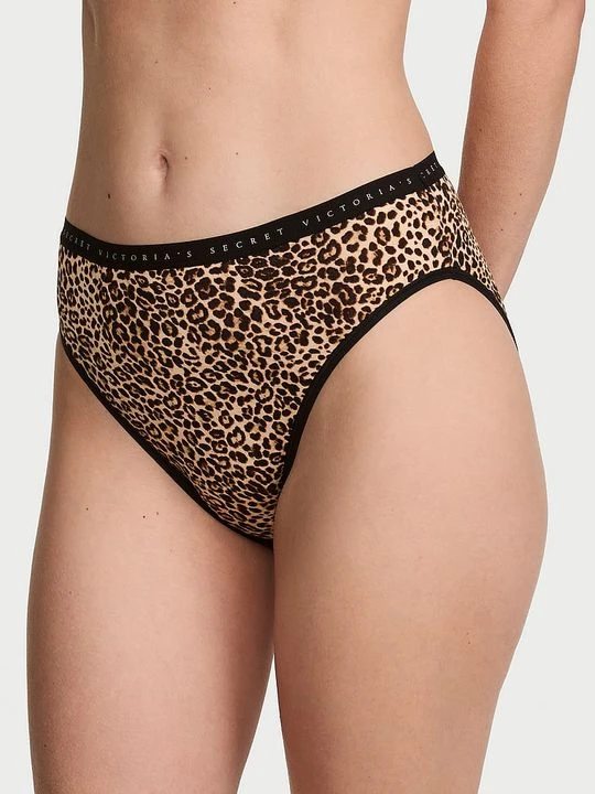 Zdjęcie produktu Victoria's Secret Majtki bawełniane figi z wysoko wyciętymi nogawkami High-Leg Brief Motyw zwierzęcy