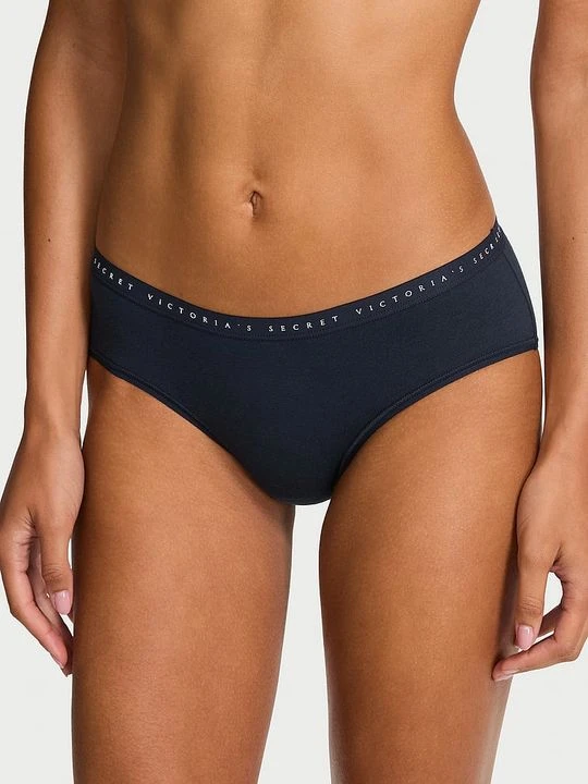 Zdjęcie produktu Victoria's Secret Majtki bawełniane Hiphugger Niebieski