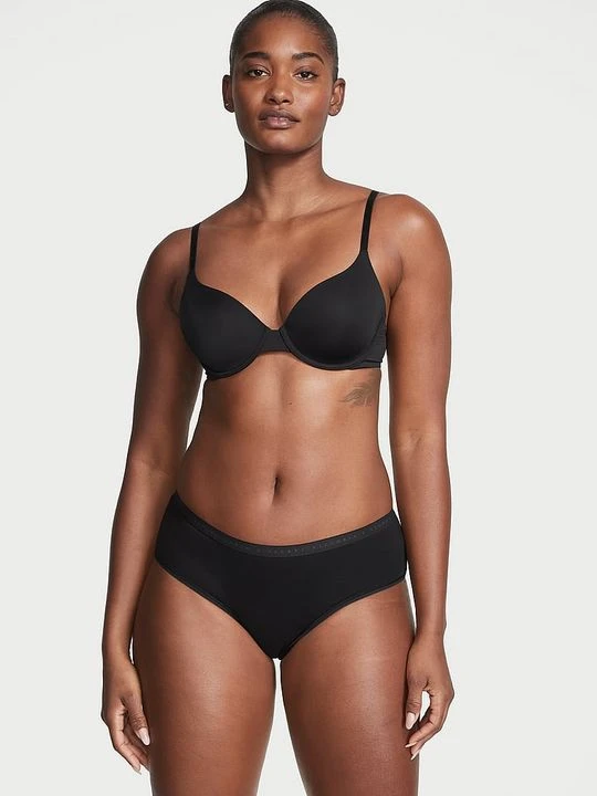 Zdjęcie produktu Victoria' Secret Majtki bawełniane Stretch Cotton Hiphugger Victoria's Secret Czarny
