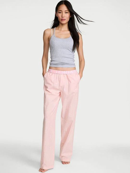 Zdjęcie produktu Victoria's Secret Spodnie od piżamy bawełniane Mix & Match Heritage Różowy