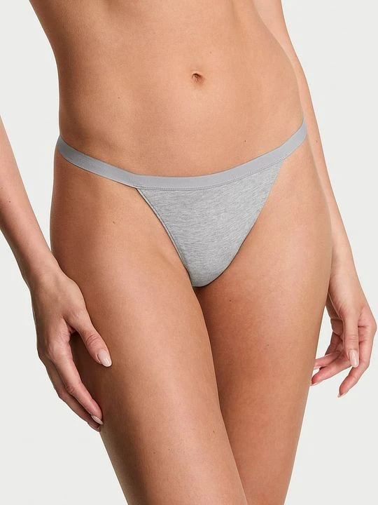 Zdjęcie produktu Victoria's Secret Stringi bawełniane Stretch Cotton Szary