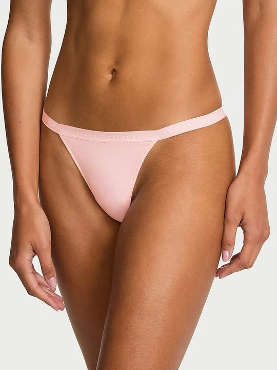 Zdjęcie produktu Victoria' Secret Stringi bawełniane Stretch Cotton Victoria's Secret Różowy