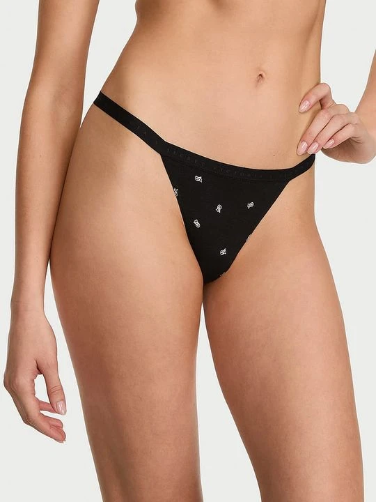 Zdjęcie produktu Victoria's Secret Stringi bawełniane Stretch Cotton Z nadrukiem