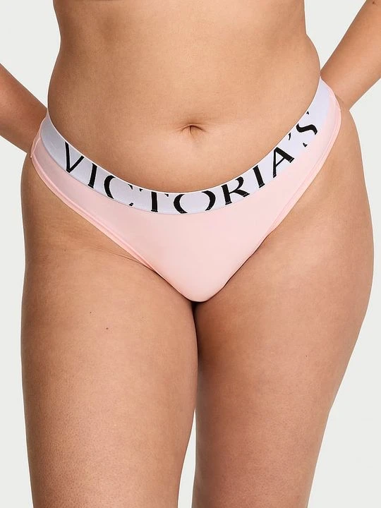 Zdjęcie produktu Victoria's Secret Stringi z logo Cool Różowy