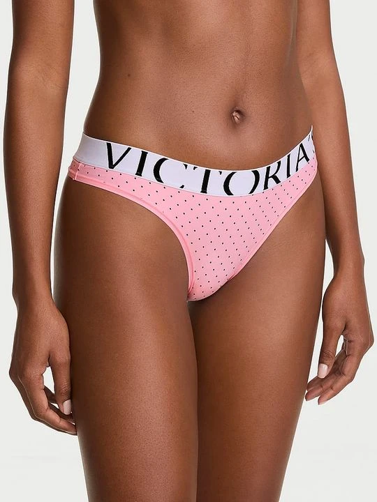 Zdjęcie produktu Victoria's Secret Stringi z logo Cool Różowy