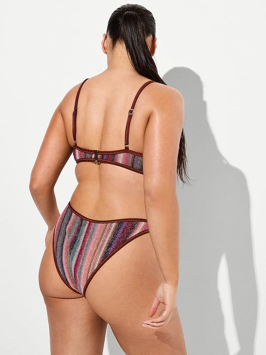 Zdjęcie produktu Victoria's Secret Swim Dół od bikini Shimmer Stripe Brazilian Paski