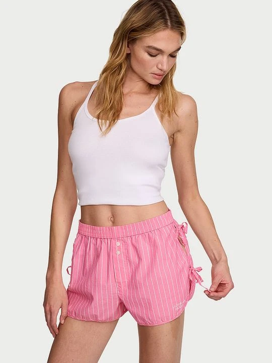 Zdjęcie produktu Victoria' Secret Szorty od piżamy bawełniane Mix & Match Heritage Victoria's Secret Z nadrukiem