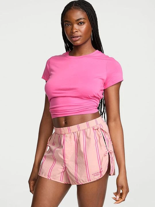 Zdjęcie produktu Victoria's Secret Szorty od piżamy bawełniane Mix & Match Heritage Z nadrukiem