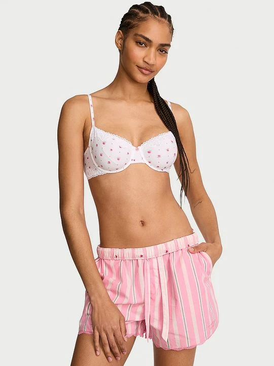 Zdjęcie produktu Victoria's Secret Szorty od piżamy bawełniane Mix & Match Heritage Paski
