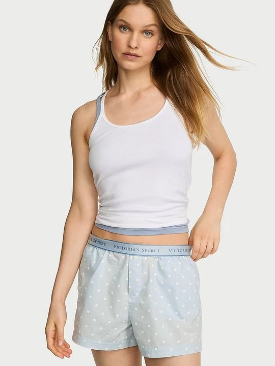 Zdjęcie produktu Victoria's Secret Szorty od piżamy bawełniane Mix & Match Heritage Z nadrukiem