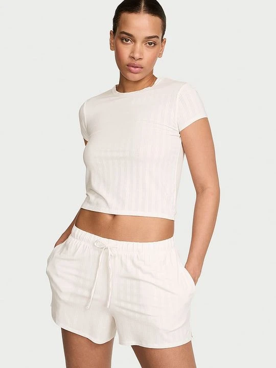 Zdjęcie produktu Victoria's Secret Szorty z modalu do spania SoSoft Ultra-Fine Biały