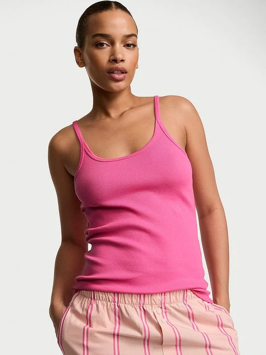Zdjęcie produktu Victoria's Secret Top bawełniany do spania Mix & Match Różowy