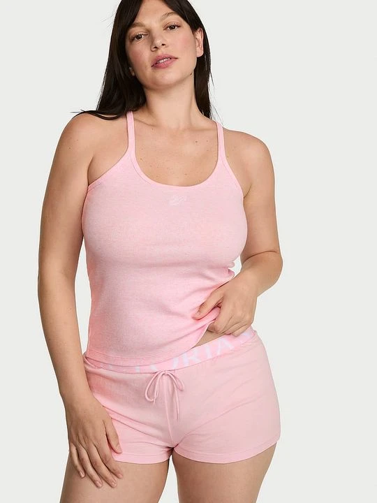 Zdjęcie produktu Victoria's Secret Top bawełniany do spania Mix & Match Różowy