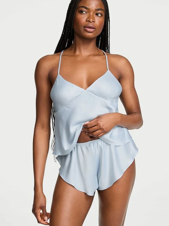 Zdjęcie produktu Victoria' Secret Zestaw satynowy do spania Cami Set Victoria's Secret Niebieski