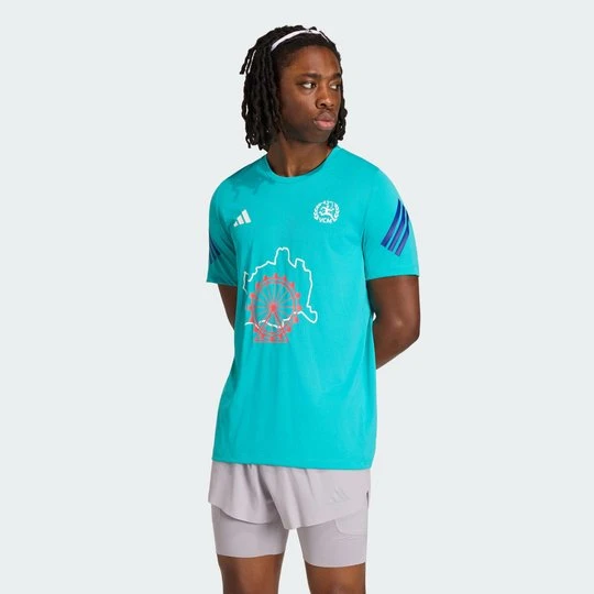 Zdjęcie produktu Vienna Marathon Running Event T-Shirt Short Sleeve Adidas Shock Green