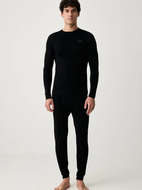 Zdjęcie produktu Viking komplet bielizny termoaktywnej męski z wełną merino Meriboo Set Merino czarny
