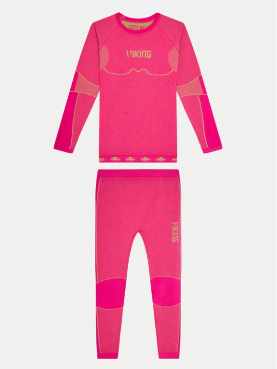 Zdjęcie produktu Viking Komplet bielizny termoaktywnej Riko Kids Set 500/14/3030/48 Różowy Skinny Fit