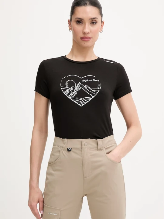 Zdjęcie produktu Viking T-shirt trekkingowy damski Lenta Bamboo czarny