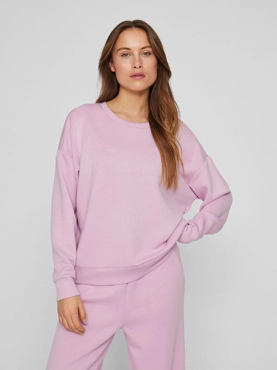 Zdjęcie produktu Vila Bluza "Atelier" w kolorze jasnoróżowym rozmiar: S