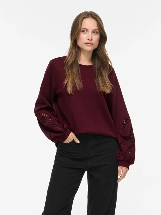 Zdjęcie produktu Vila Bluza "Sandy" w kolorze bordowym rozmiar: XS