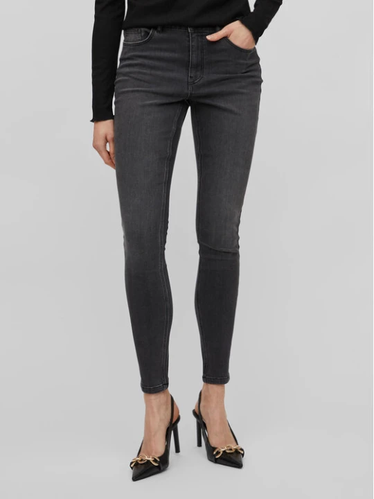 Zdjęcie produktu Vila Jeansy Sarah 14084763 Szary Skinny Fit