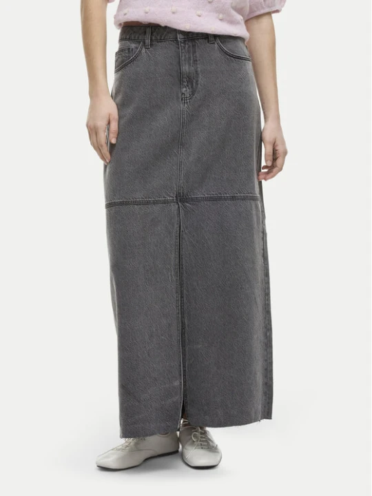 Zdjęcie produktu Vila Spódnica jeansowa Kiki 14104371 Szary Regular Fit