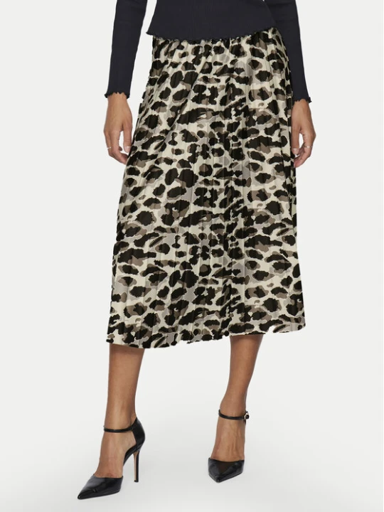 Zdjęcie produktu Vila Spódnica plisowana Nitban Print 14068477 Beżowy Regular Fit
