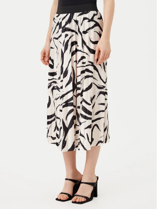Zdjęcie produktu Vila Spódnica plisowana Nitban Print 14068477 Beżowy Regular Fit