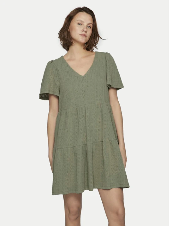 Zdjęcie produktu Vila Sukienka letnia Libre 14095564 Khaki Regular Fit