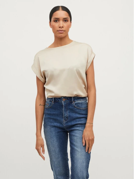 Zdjęcie produktu Vila T-Shirt Ellette 14059563 Beżowy Regular Fit