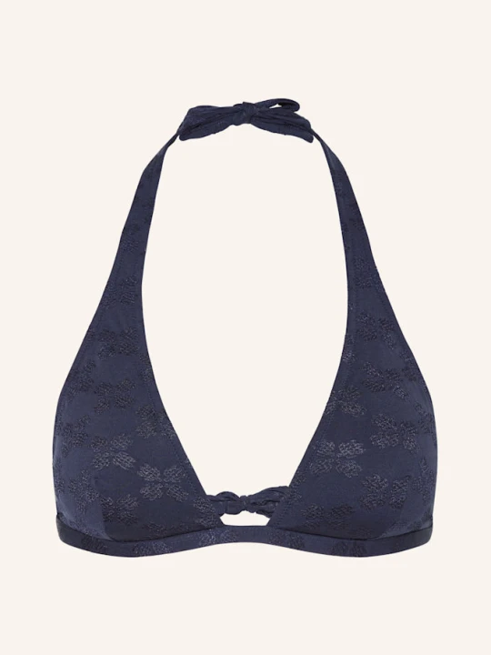 Zdjęcie produktu Vilebrequin Góra Od Bikini Wiązana Na Szyi Jacquard Turtle Monogram Fleche blau GRANATOWY