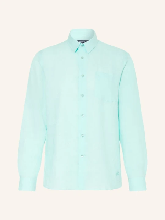Zdjęcie produktu Vilebrequin Koszula Lniana Caroubis O Kroju Comfort Fit blau TURKUSOWY