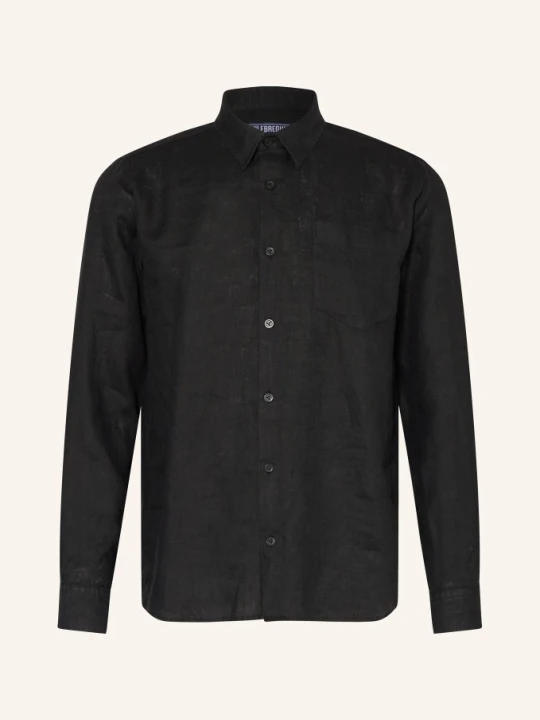 Zdjęcie produktu Vilebrequin Koszula Z Lnu Caroubis Regular Fit schwarz CZARNY