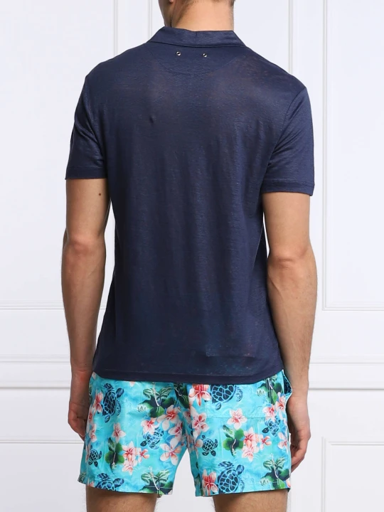 Zdjęcie produktu Vilebrequin Lniane polo | Straight fit granatowy