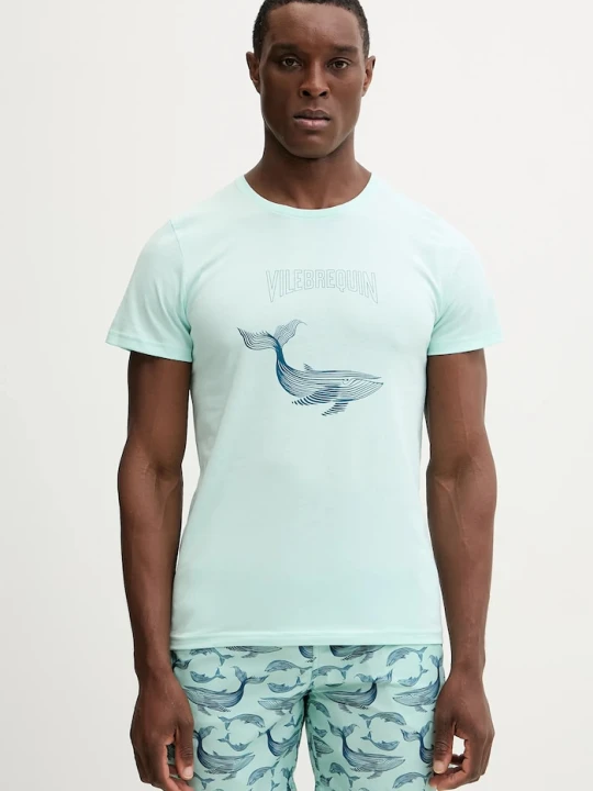 Zdjęcie produktu Vilebrequin t-shirt bawełniany THOM turkusowy