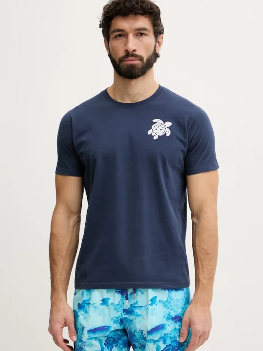 Zdjęcie produktu Vilebrequin t-shirt męski bawełniany PARTISOL granatowy