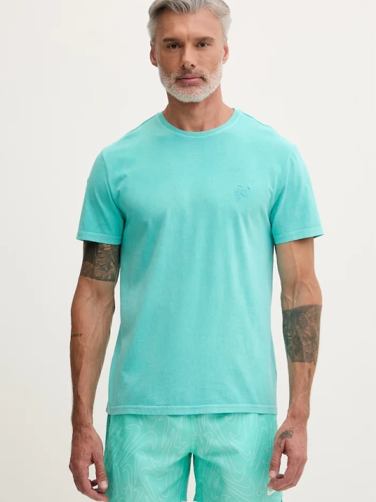 Zdjęcie produktu Vilebrequin T-shirt męski bawełniany TANGI turkusowy