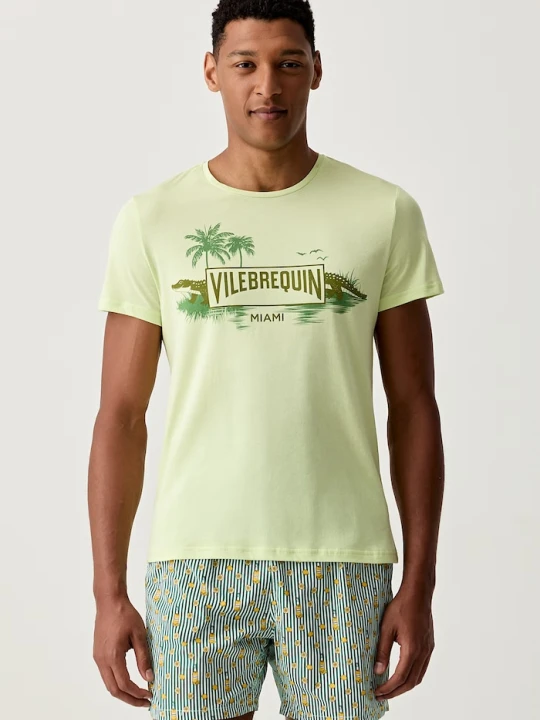 Zdjęcie produktu Vilebrequin T-shirt męski bawełniany THOM zielony