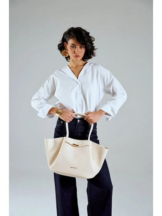 Zdjęcie produktu Vince Camuto Shopper bag "Prato" w kolorze beżowym - 52 x 27 x 13 cm rozmiar: onesize