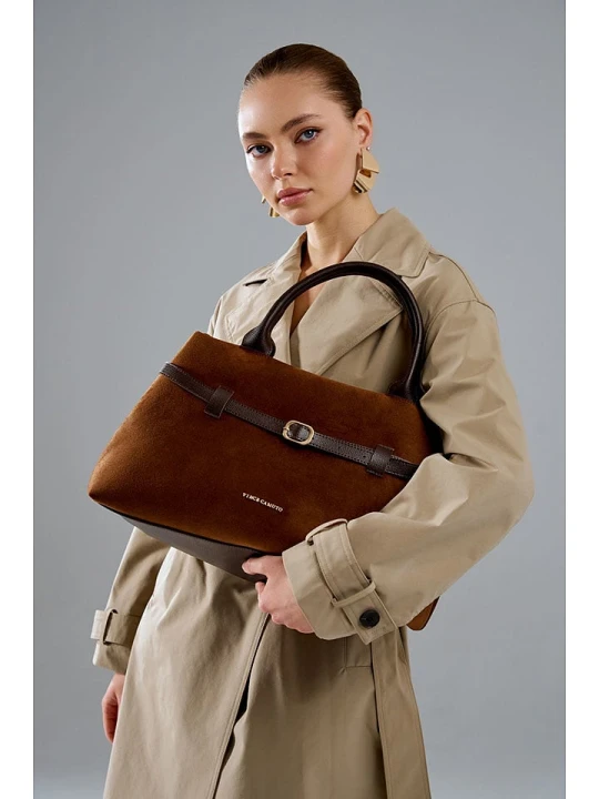 Zdjęcie produktu Vince Camuto Torebka "Vittoria" w kolorze jasnobrązowym - 40 x 26 x 17 cm rozmiar: onesize