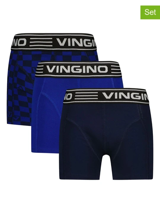 Zdjęcie produktu Vingino Bokserki (3 pary) w kolorze granatowym rozmiar: 170/176
