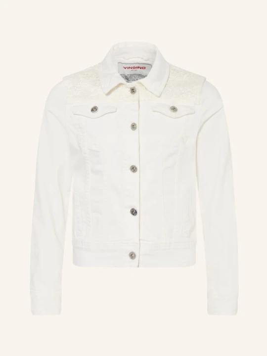 Zdjęcie produktu Vingino Kurtka Jeansowa Taylin Z Koronką weiss 175 WHITE DENIM